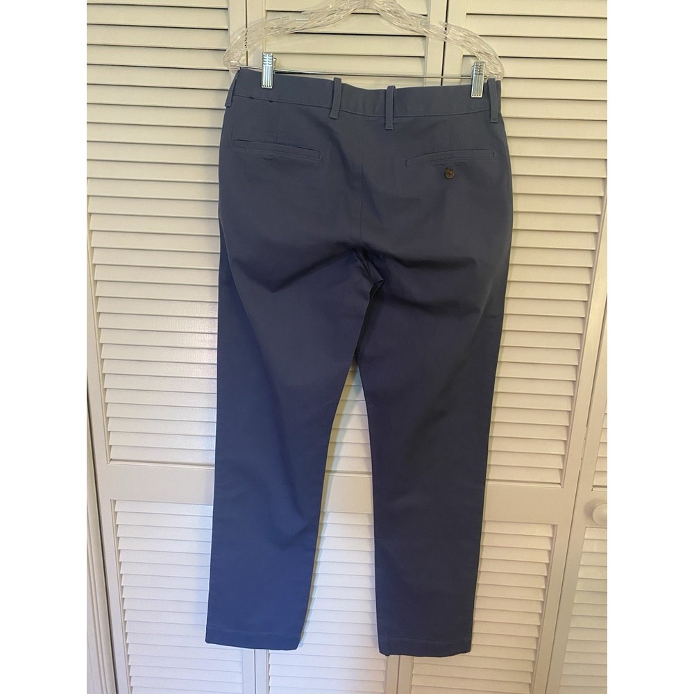 J.Crew Flex Straight Leg Pants W31 L31 Blue Chino Business Casual Office Preppy - Picture 3 of 9